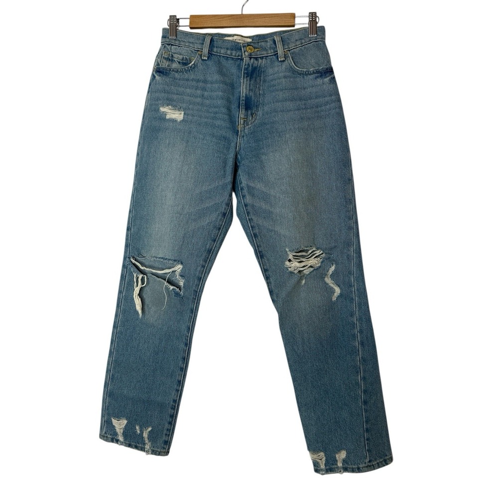 Current/Elliott Jeans Women Size 25 Med Wash Peaceful Blue Denim‎ Distressed